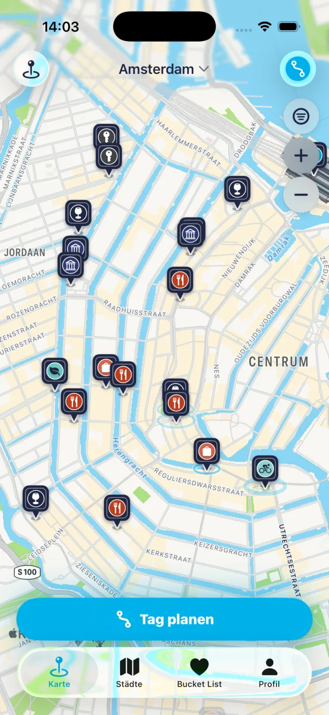 STRLL Karte mit Missionen in Amsterdam