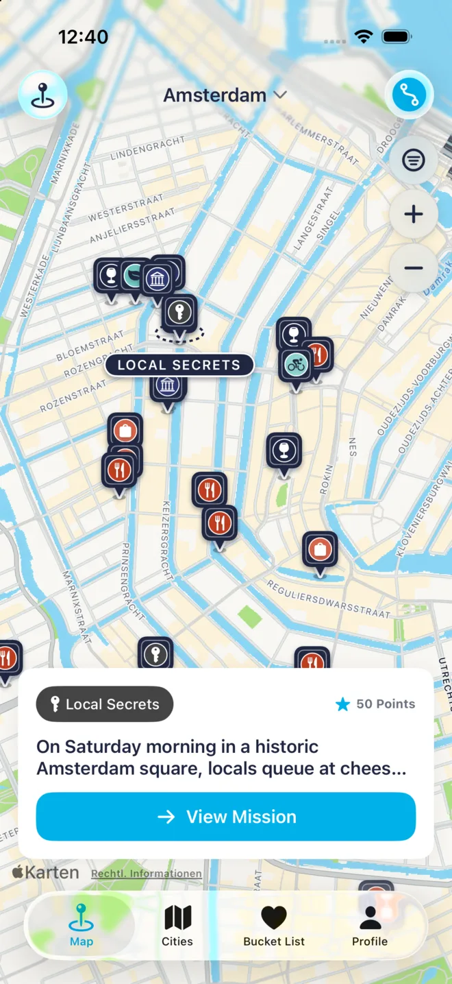 STRLL map with an open mission card